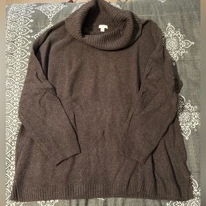 J. Jill Dark Brown Cowl Neck Sweater